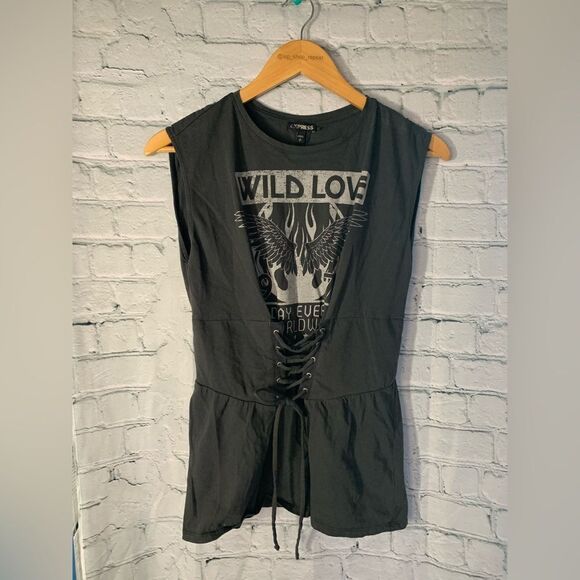 New Express corset style t shirt. Small - Picture 2 of 4